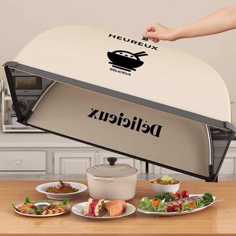 Sklopivo pokrov za hranu s mrežicom protiv muha – tkanina, zaštita od prašine, moderan minimalistički dizajn