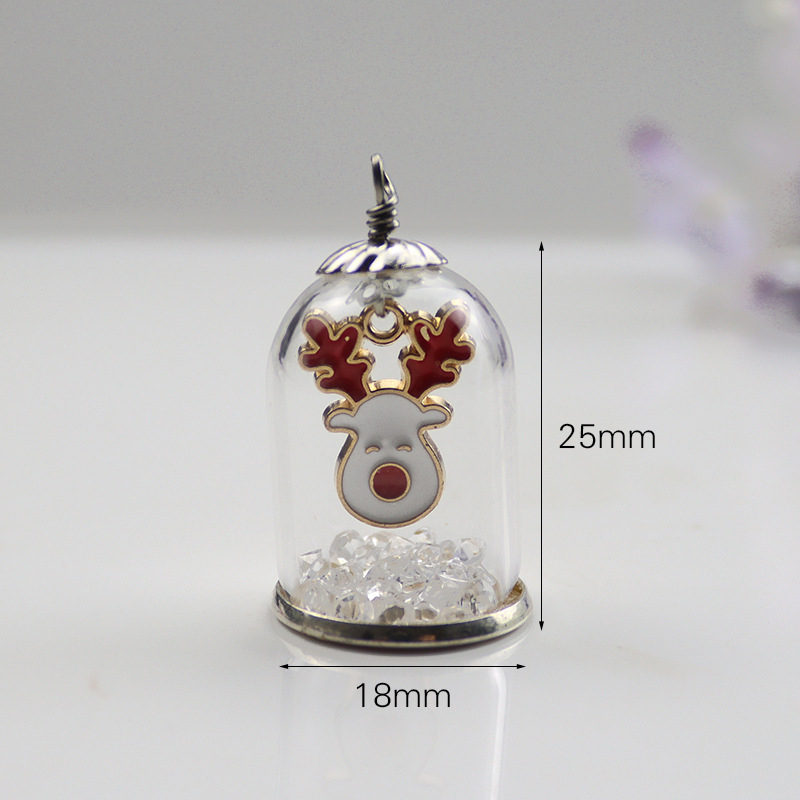 Μπρελόκ με κρεμαστό μοτίβο Άγιος Βασίλης, χιονάνθρωπος και χριστουγεννιάτικο δέντρο, υλικό γυαλί και λαζουρίτης, γλυκό στυλ, κατάλληλο για δώρο