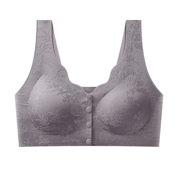 Biustonos-vest s prednjim kopčanjem, bezšivni, najlon — pune košarice, srednji oblik košarica