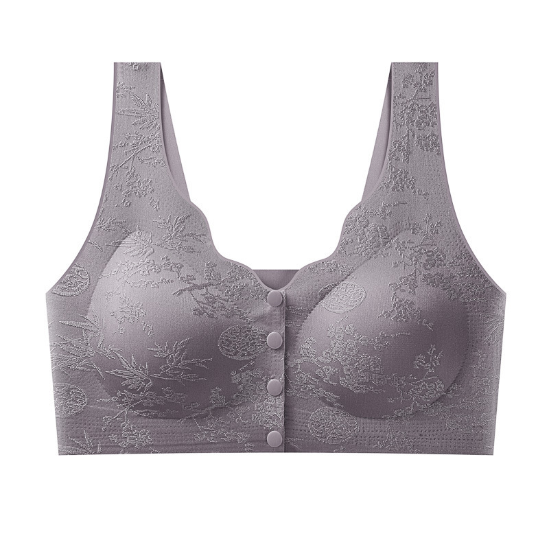 Biustonos-vest s prednjim kopčanjem, bezšivni, najlon — pune košarice, srednji oblik košarica