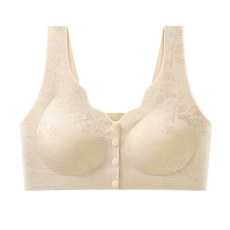 Biustonos-vest s prednjim kopčanjem, bezšivni, najlon — pune košarice, srednji oblik košarica