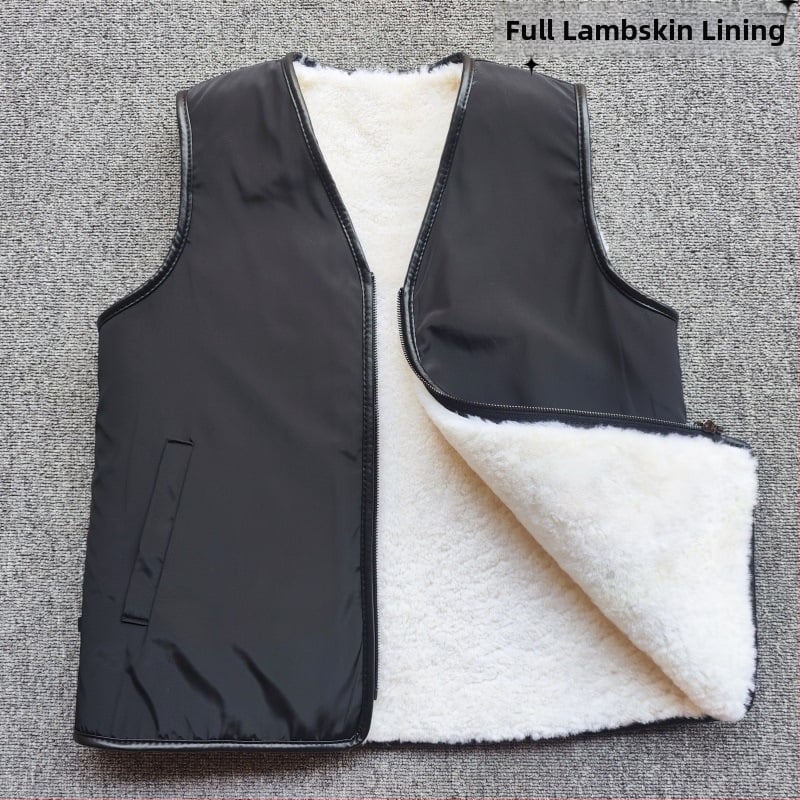 Жилет от зайче козина, качулка, V-образно деколте, едностранно закопчаване, зимна топлина