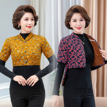 Veste sievietēm vecuma vidū un vecākām, ar flīsa oderi, silta un bieza, vidukļa atbalsts, īss piegriezums, audums no camel hair ar konopju piejaukumu, neitrāls stils, japāņu/Korejas brīvā laika stils