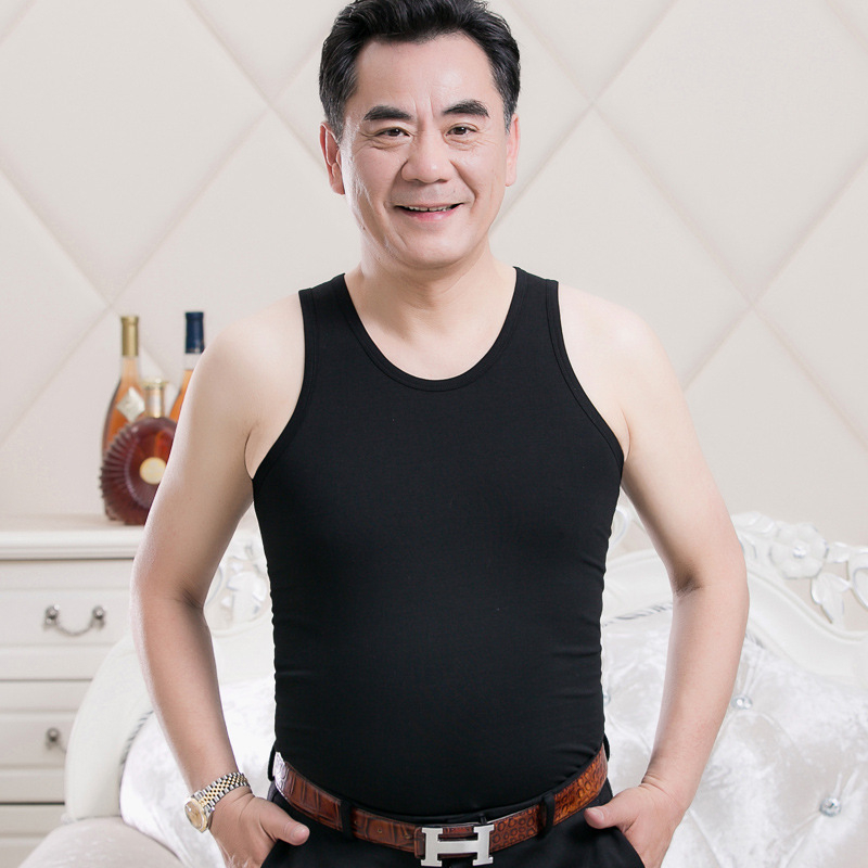 Спортен жилет от памук, свободна кройка, за движение през лятото за хора средна възраст