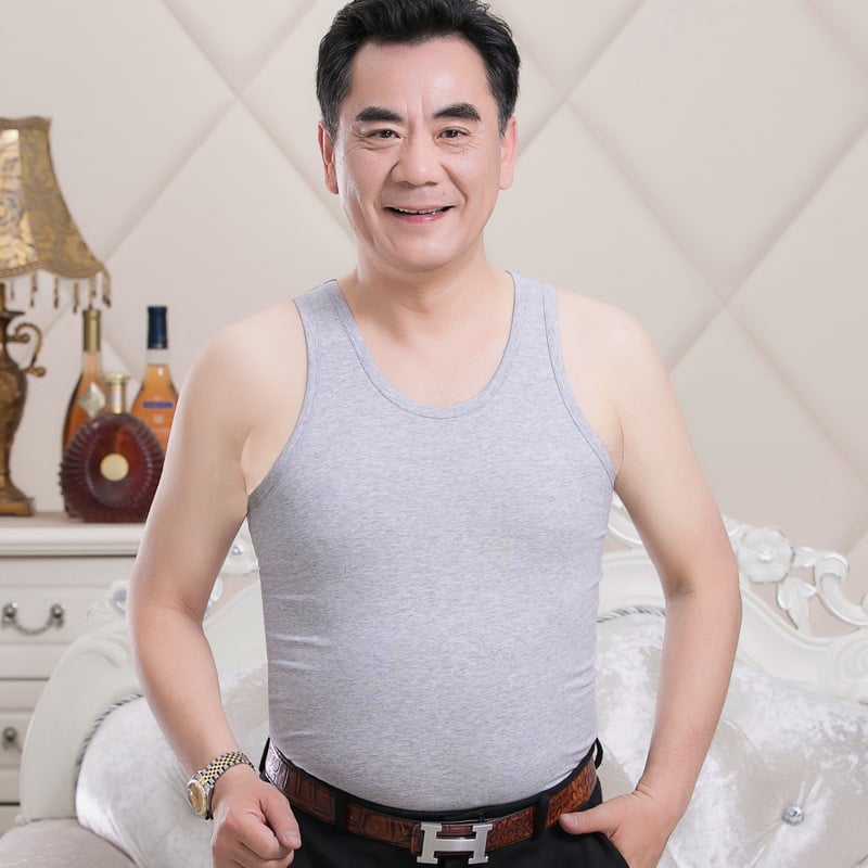 Спортен жилет от памук, свободна кройка, за движение през лятото за хора средна възраст