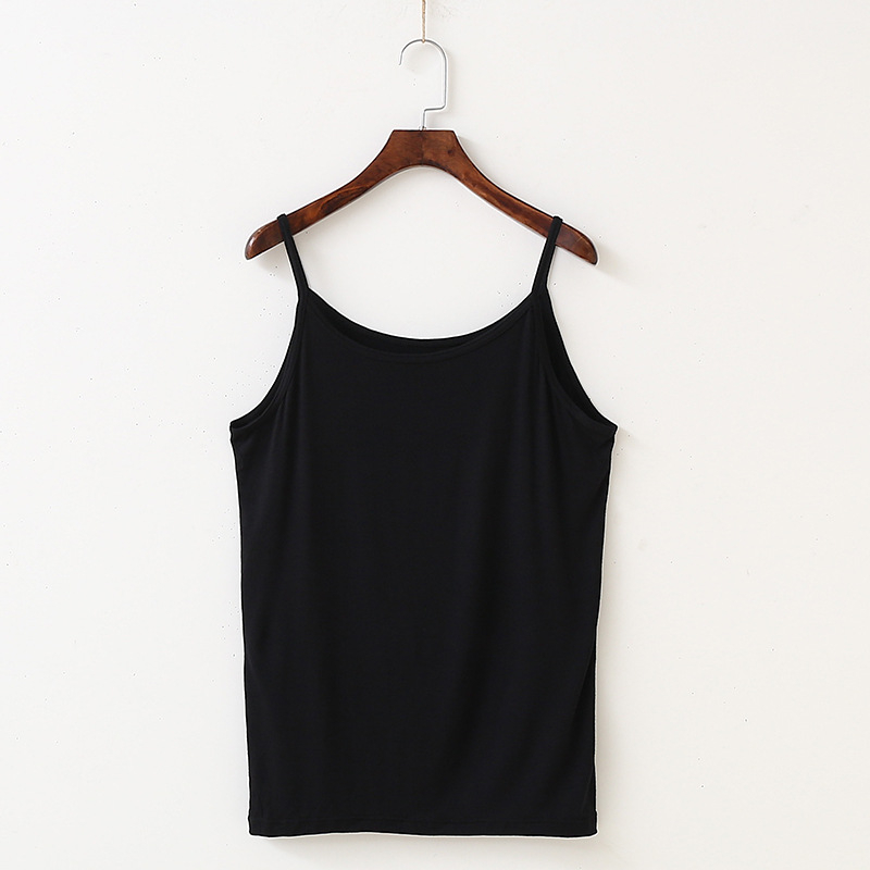 Потник с презрамки, безшевна едночастова кройка, кръгла яка, лято (80–90% модал, 181–200 г/м²)