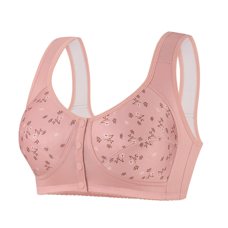 Sutien tip vestă cu închidere frontală, cupe 3/4 moi, forme subțiri, bretele dublu fixate, material poliester cu aspect lăptos