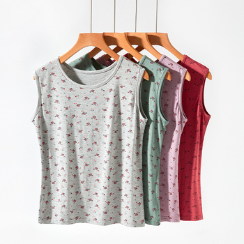 Top vest din modal, cu guler rotund, imprimeu, 50–70% modal, grosime moderată 141–160 g/m2
