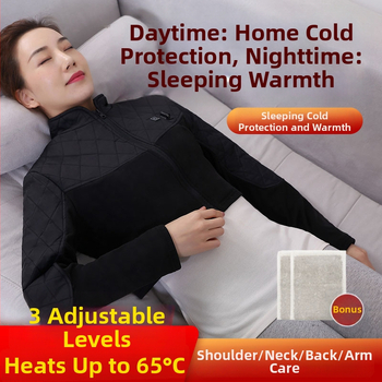 Elektrinis pečių šildymo diržas su anglies šildymo viela, 12V, 24W, 45–65°C, trys reguliavimo lygiai