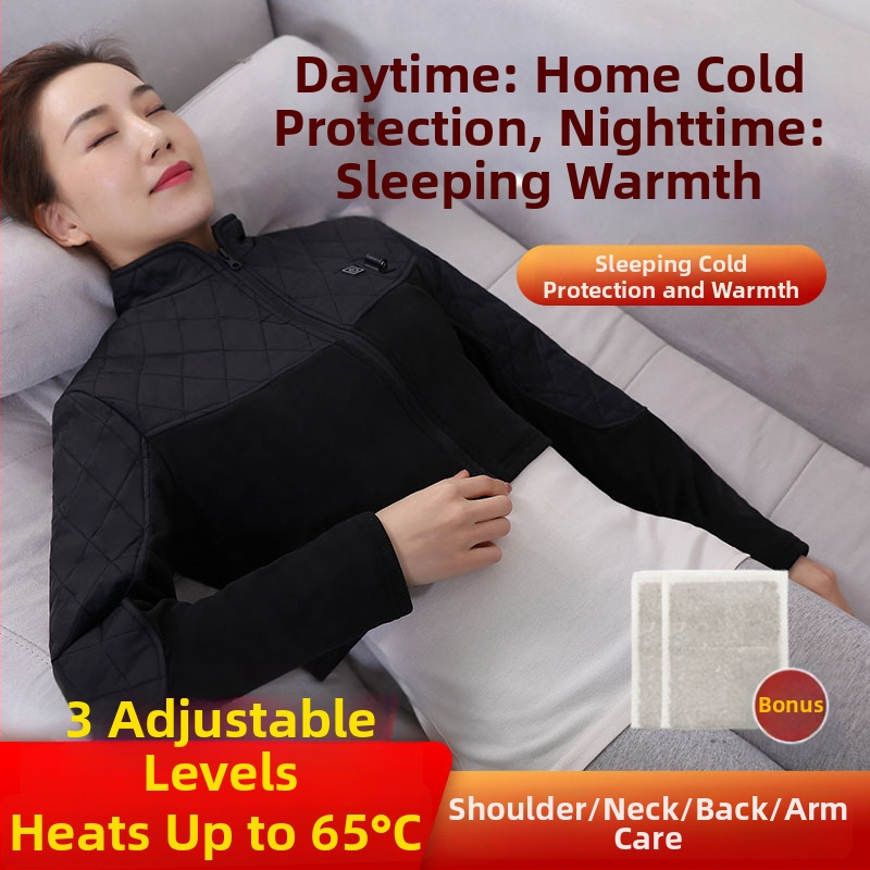 Elektrinis pečių šildymo diržas su anglies šildymo viela, 12V, 24W, 45–65°C, trys reguliavimo lygiai