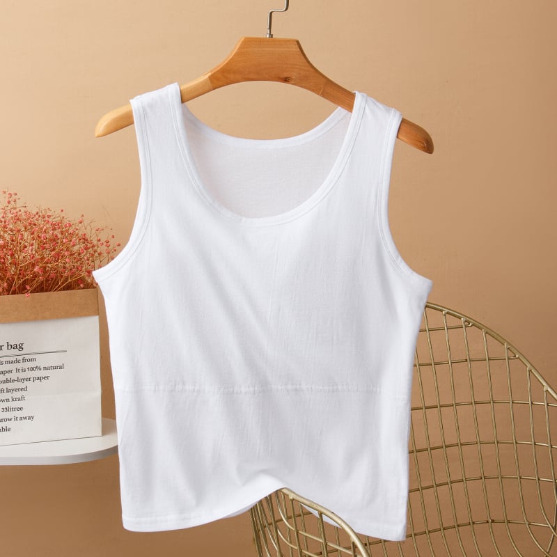 Безръкав топ с тънки презрамки, 100% памук, кръгло деколте, лято 2025