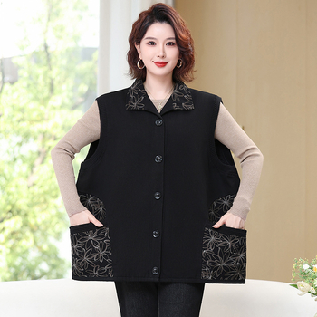 Džinsa veste vidēja vecuma un vecāku sieviešu apģērbam ar kakla apkakli, vidēja garuma, bez gludināšanas, retro stils, krāsu saskaņots raksts, džinsa audums ar 70–80% kokvilnas.