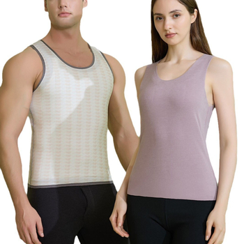 Γυναικείο θερμικό γιλέκο από ύφασμα μαλλί-μετάξι, με φλίς επένδυση, τριών στρώσεων, V-λαιμόκοψη