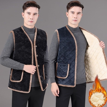 Жилетка с качулка за зимата, удебелена плюшена подплата, основна материя: зайча козина, райета, слим фит