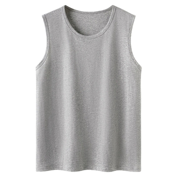 Безръкавна памучна тениска със свободна кройка, 100% памук, за възрастни мъже, лято
