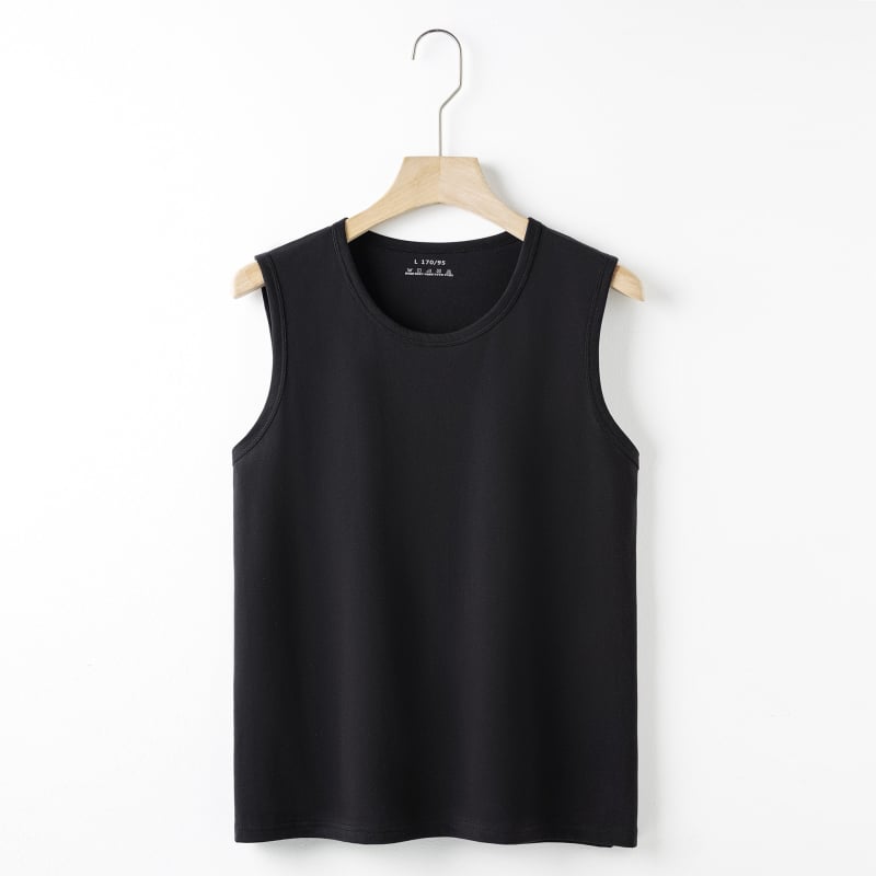 Безръкавна памучна тениска със свободна кройка, 100% памук, за възрастни мъже, лято