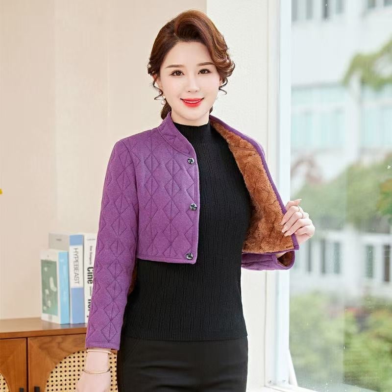 Дамска жилетка с флисово подплатяване и удебеляване за защита на раменете и шията – със стояща яка, за възрастни жени