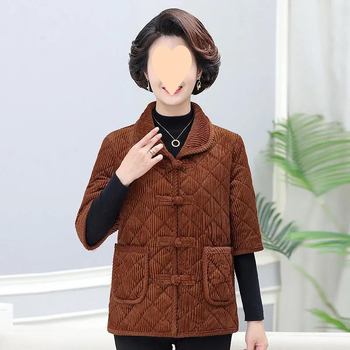 Жилет Corduroy за жени, със стойкова яка, полиестер-памучен микс, А‑образна кройка, зима 2022