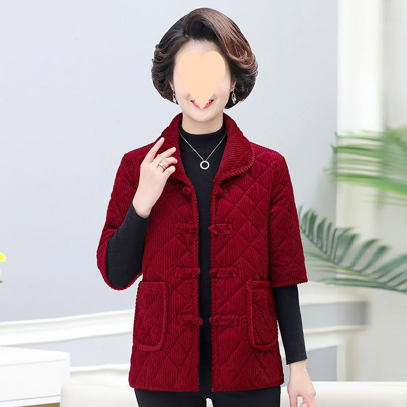 Жилет Corduroy за жени, със стойкова яка, полиестер-памучен микс, А‑образна кройка, зима 2022