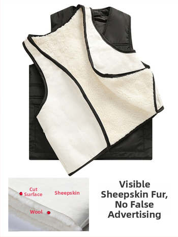 Мъжка памучна жилетка с качулка за зимата, удеблена за топлина