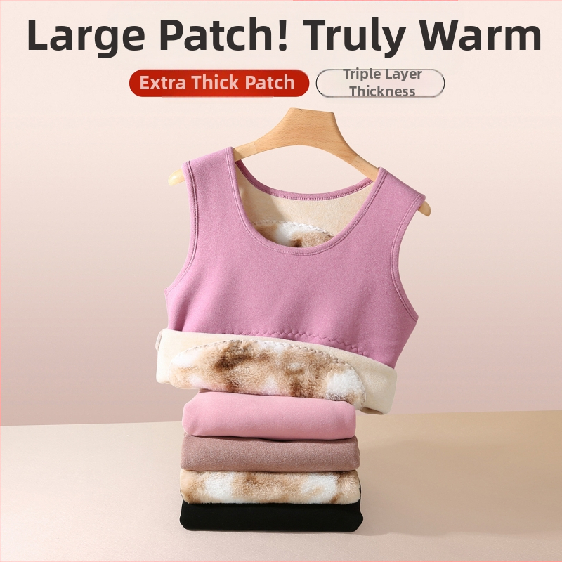 Ziemas 2025 sieviešu termālais tops, flīss apkaklēts un biezināts, poliester >95% pamatmateriāls, apaļš kakls, garums 50-65 cm