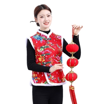 Kokvilnas veste ar ziedu rakstu, pilsētas ikdienas stils, japāņu un korejiešu brīvā stila iedvesma, garums 50–65 cm