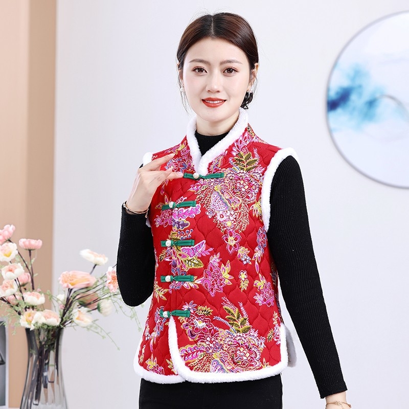 Kokvilnas veste ar ziedu rakstu, pilsētas ikdienas stils, japāņu un korejiešu brīvā stila iedvesma, garums 50–65 cm