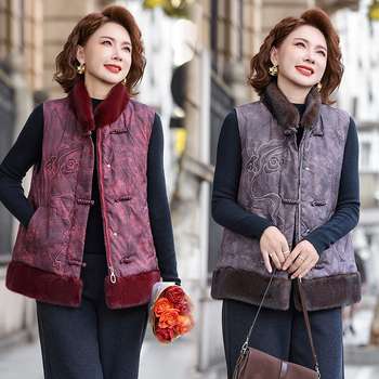 Ziemas veste no poliestera, >95% poliestera, izsmalcināts ikdienas stila dizains, ķīniešu stils, garums 50–65 cm