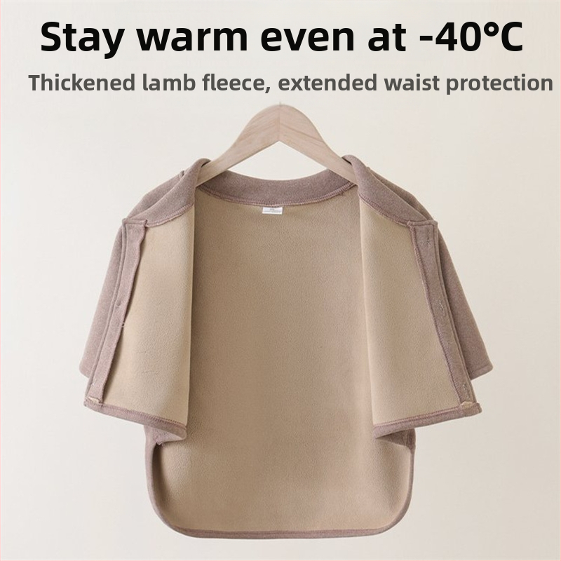 Sieviešu nakts veste ar flīsa odere, cieši pie pleciem un vidukļa, īss garums, bez apkakles, rudens 2025, kokvilnas-poliestera maisījums