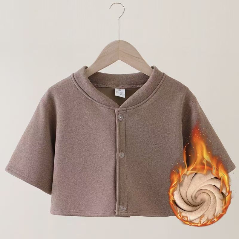 Sieviešu nakts veste ar flīsa odere, cieši pie pleciem un vidukļa, īss garums, bez apkakles, rudens 2025, kokvilnas-poliestera maisījums