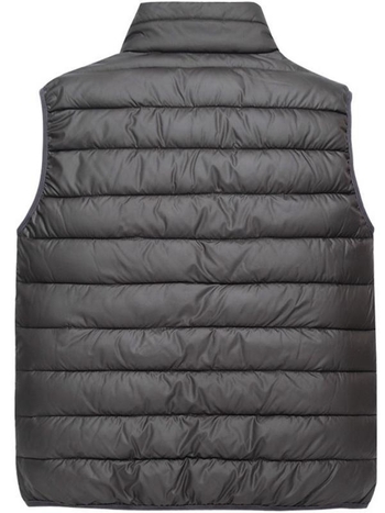 Мъжка памучна жилетка с качулка и яка стойка, свободна кройка, средна дебелина, за ежедневна употреба