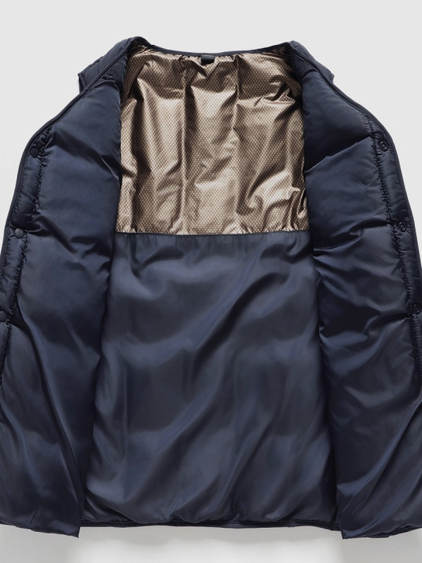 Ανδρικό γιλέκο από βαμβάκι με επένδυση, παχύτερο ύφασμα, εξωτερικό ύφασμα από πολυεστέρα με επένδυση πολυεστέρα, 3D τσέπες