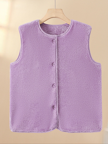 Nothing Vestă damă casual din fleece, cu fleece adăugat și strat interior gros pentru căldură; lungime 50–65 cm; țesătură principală 50–70%; căptușeală 50–70%; stil casual