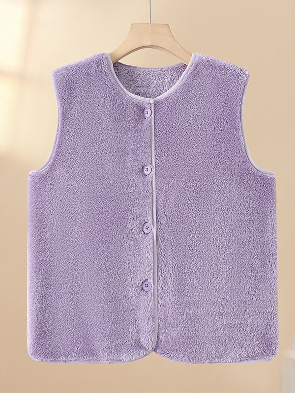 Nothing Vestă damă casual din fleece, cu fleece adăugat și strat interior gros pentru căldură; lungime 50–65 cm; țesătură principală 50–70%; căptușeală 50–70%; stil casual