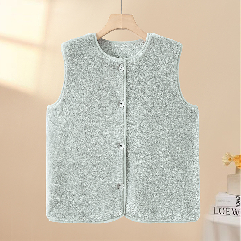 Nothing Vestă damă casual din fleece, cu fleece adăugat și strat interior gros pentru căldură; lungime 50–65 cm; țesătură principală 50–70%; căptușeală 50–70%; stil casual