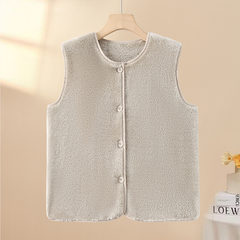 Nothing Vestă damă casual din fleece, cu fleece adăugat și strat interior gros pentru căldură; lungime 50–65 cm; țesătură principală 50–70%; căptușeală 50–70%; stil casual