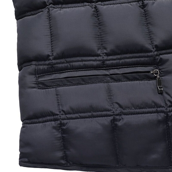 Vesta bărbați cu glugă, căptușită cu bumbac, exterior corduroy, țesătură principală lână, căptușeală din in