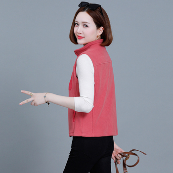 Vesta din fleece cu guler înalt, model color block, fermoar, toamnă-iarnă 2024