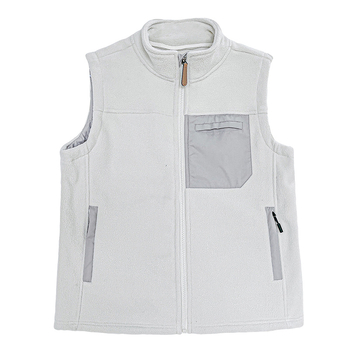 Vesta din fleece cu guler înalt, model color block, fermoar, toamnă-iarnă 2024