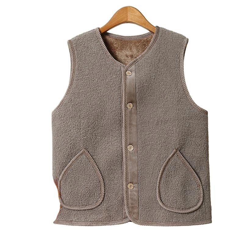 Стандартен дамски жилет с поло яка, чeнилен плат и спандекс под 30%, пролет 2025