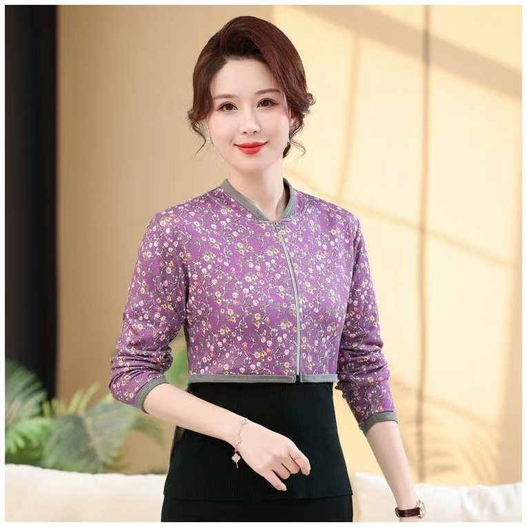 Дамски есенен жилет със стил кардиган и рамен нагревател, полиестер 70-80%, кръгла яка, стандартен крой