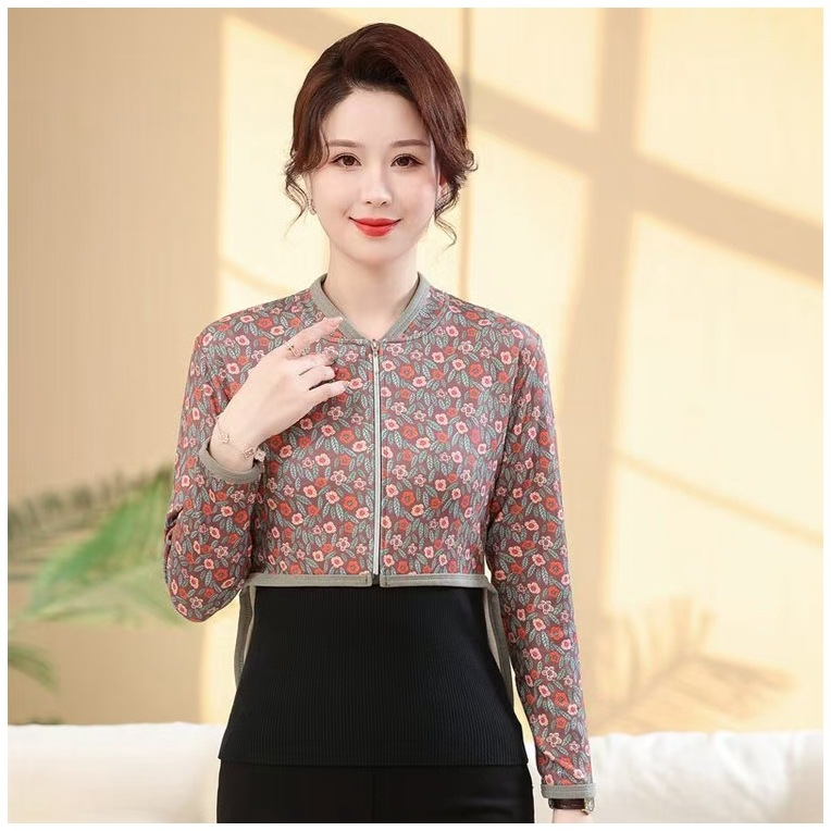 Дамски есенен жилет със стил кардиган и рамен нагревател, полиестер 70-80%, кръгла яка, стандартен крой