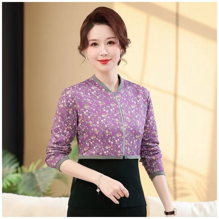 Дамски есенен жилет със стил кардиган и рамен нагревател, полиестер 70-80%, кръгла яка, стандартен крой