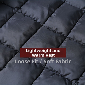 Мъжка памучна жилетка за зима, V-образно деколте, дебела подплата, полиестерна тъкан, шарка с точки