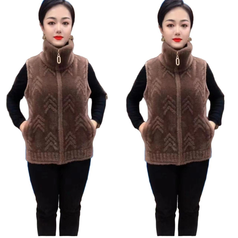 Vestă chenille cu guler polo, Spandex sub 30%, Primăvara 2025, stil Royal sister