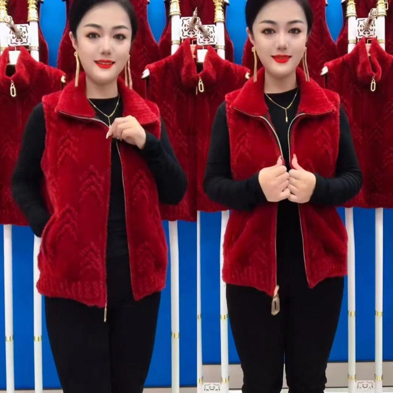 Vestă chenille cu guler polo, Spandex sub 30%, Primăvara 2025, stil Royal sister