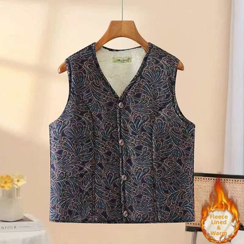 Sieviešu poliestera vestes ar ziedu rakstu, vidēja garuma 50-65 cm, elegants ikdienas stila, poliestera saturs 80-90%