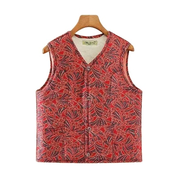 Sieviešu poliestera vestes ar ziedu rakstu, vidēja garuma 50-65 cm, elegants ikdienas stila, poliestera saturs 80-90%