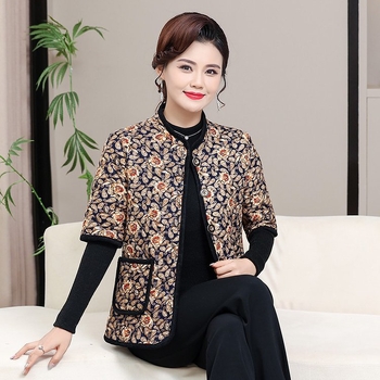 Кардиган с минималистичен стил, флорален принт, кръгло деколте, вискозна тъкан (70-80%), есен 2025