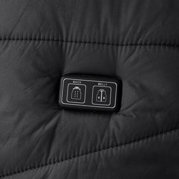 Vesta încălzită electric cu 15 zone de încălzire, încălzire inteligentă, guler înalt, lungime medie, material poliester